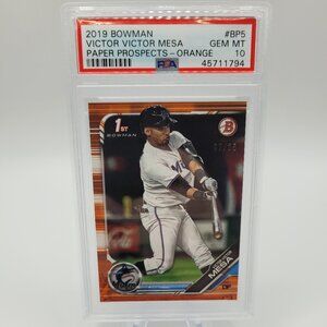 2019 1st Bowman Orange Parallel /25 Victor Victor Mesa PSA 10 💎 RC Rookie SSP